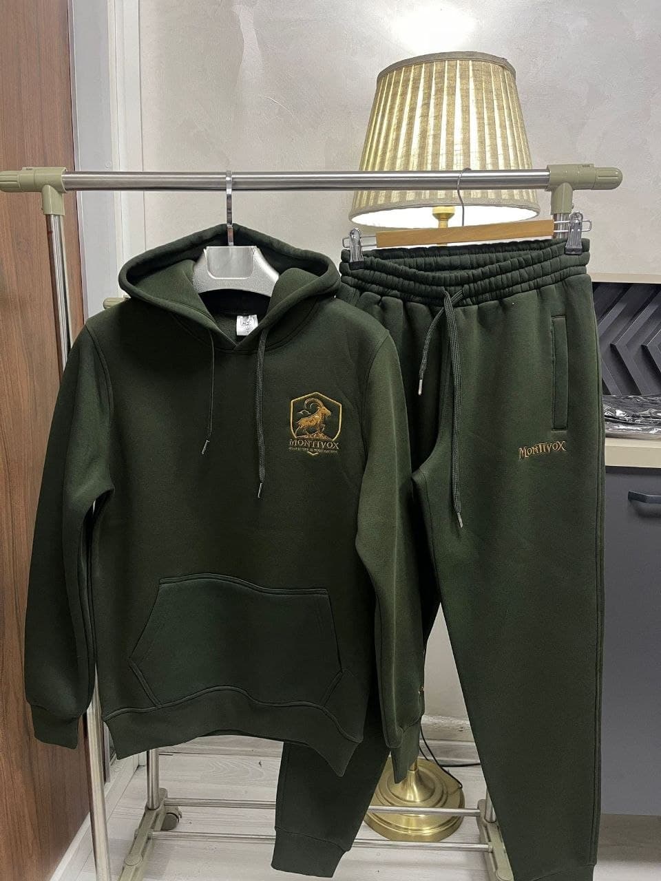 Montivox — adventure wear, summit green tracksuit